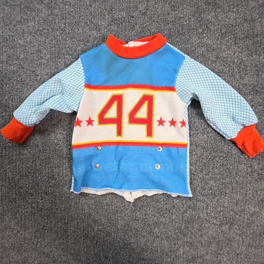 Vintage Carter's Romper Boys 12-18 Months Blue 44 Stars Sports One Piece USA